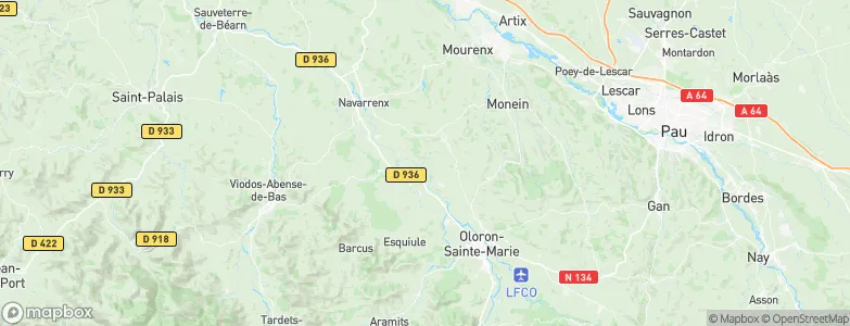 Saucède, France Map