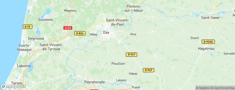 Saugnac-et-Cambran, France Map