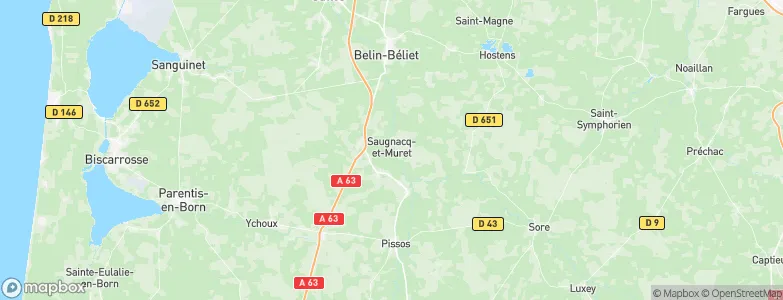 Saugnacq-et-Muret, France Map