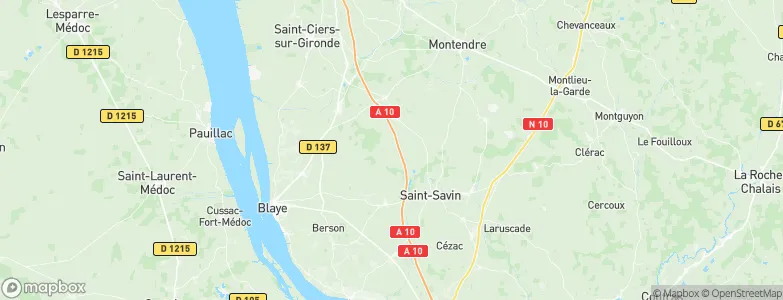 Saugon, France Map