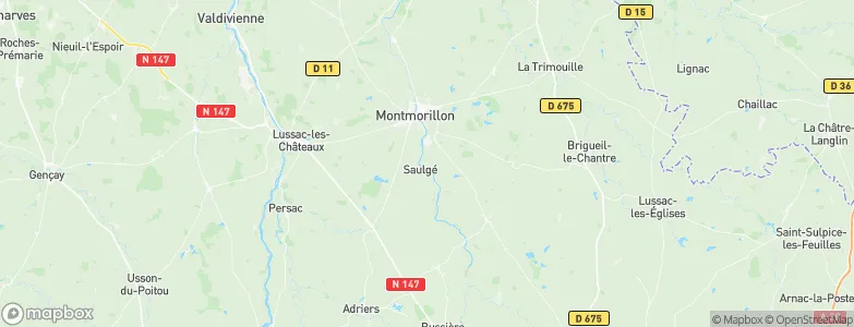 Saulgé, France Map