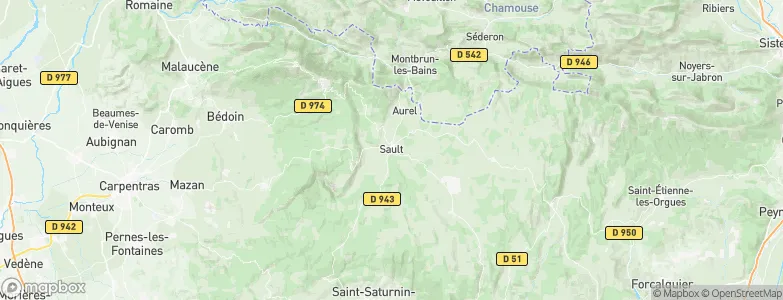 Sault, France Map