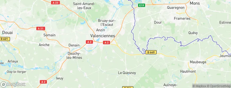 Saultain, France Map
