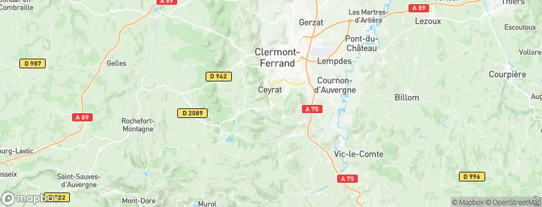Saulzet-le-Chaud, France Map