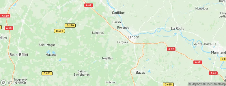 Sauternes, France Map
