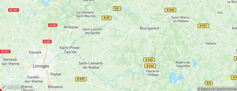 Sauviat-sur-Vige, France Map