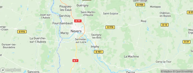 Sauvigny-les-Bois, France Map