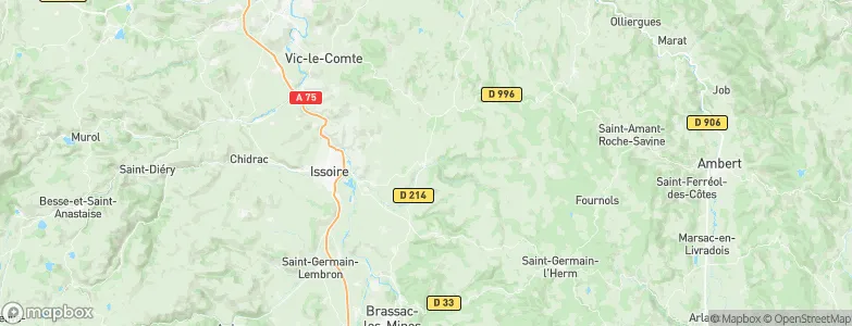 Sauxillanges, France Map