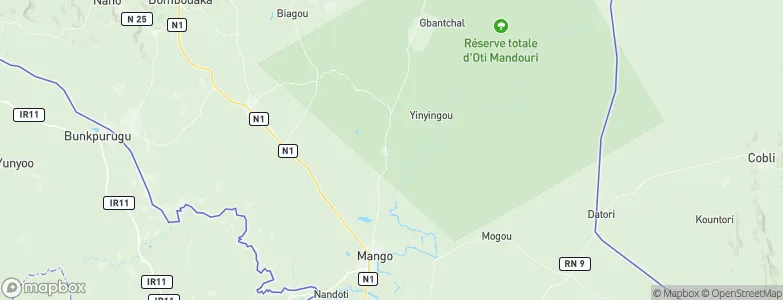 Savanes, Togo Map