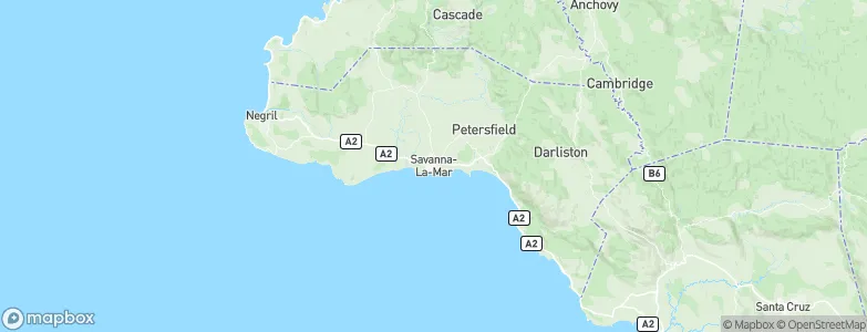Savanna-la-Mar, Jamaica Map