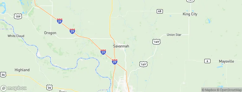 Savannah, United States Map