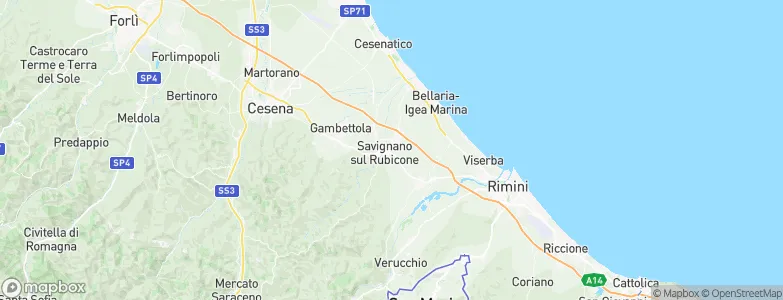 Savignano sul Rubicone, Italy Map
