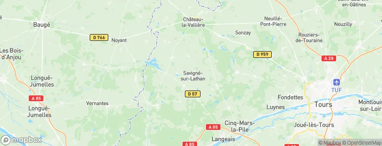 Savigné-sur-Lathan, France Map