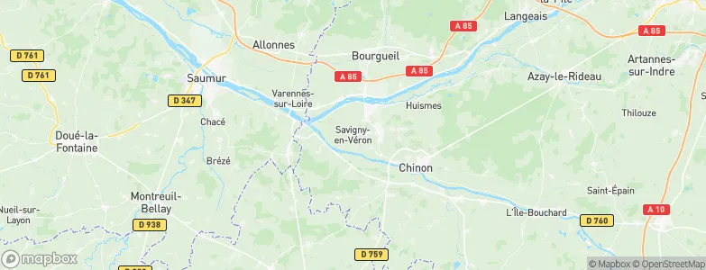 Savigny-en-Véron, France Map