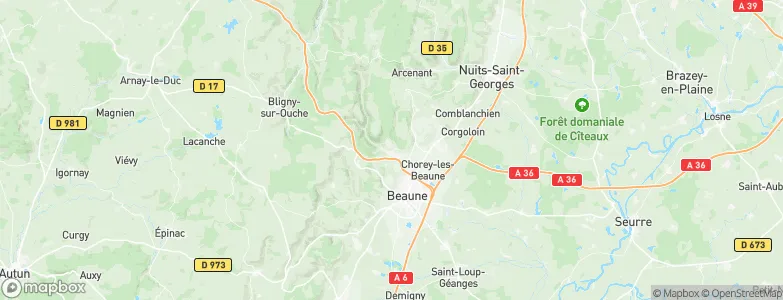 Savigny-lès-Beaune, France Map
