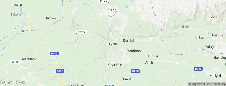Savur, Turkey Map