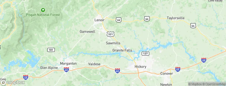 Sawmills, United States Map