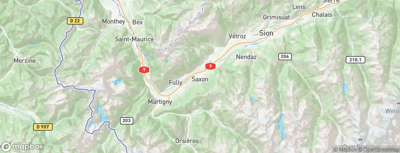 Saxon, Switzerland Map