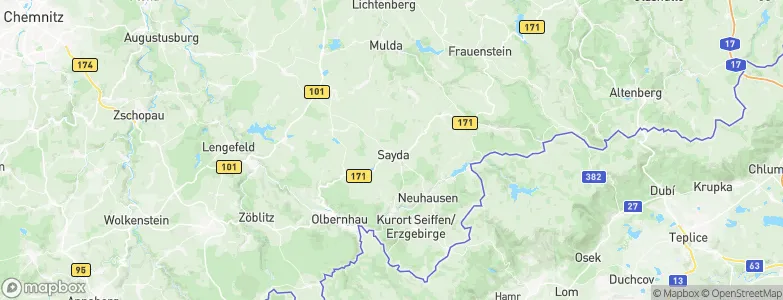 Sayda, Germany Map