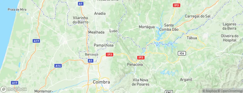 Sazes do Lorvão, Portugal Map