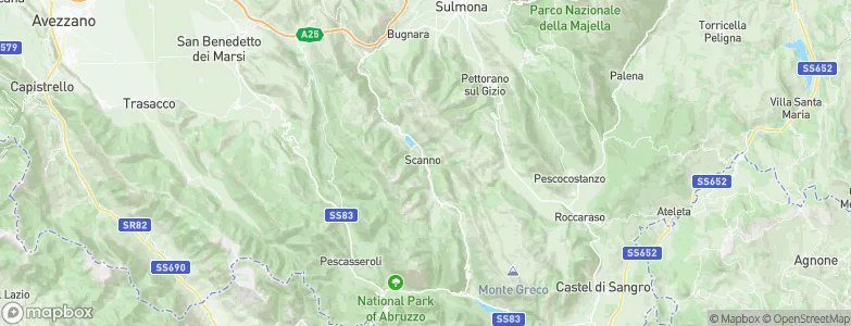Scanno, Italy Map