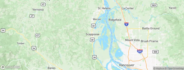 Scappoose, United States Map