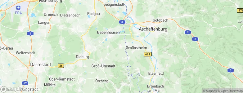 Schaafheim, Germany Map