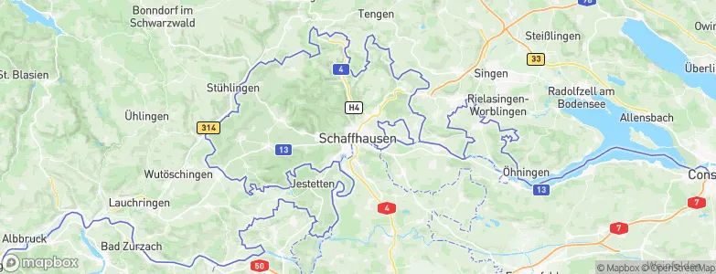Schaffhausen, Switzerland Map