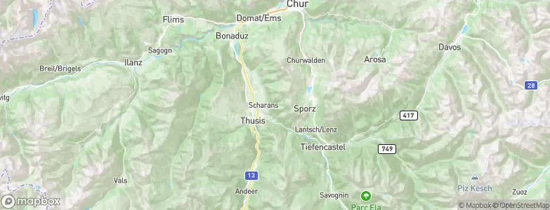 Scharans, Switzerland Map