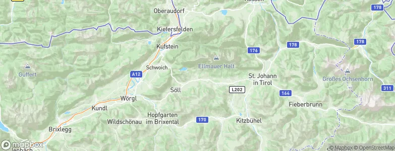 Scheffau am Wilden Kaiser, Austria Map