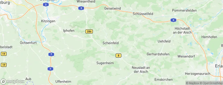 Scheinfeld, Germany Map