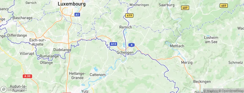 Schengen, Luxembourg Map