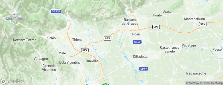 Schiavon, Italy Map