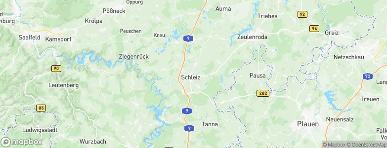 Schleiz, Germany Map