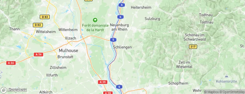 Schliengen, Germany Map