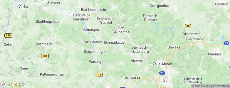 Schmalkalden, Germany Map