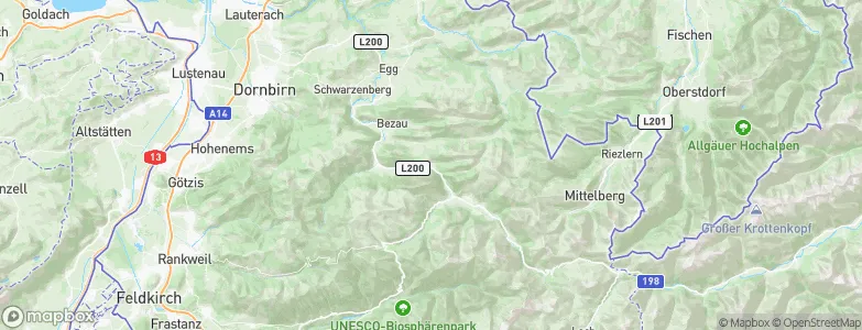Schnepfau, Austria Map