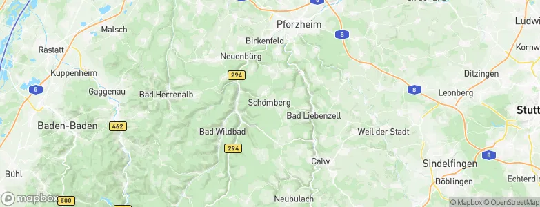 Schömberg, Germany Map