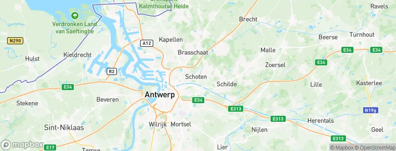 Schoten, Belgium Map