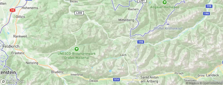 Schröcken, Austria Map