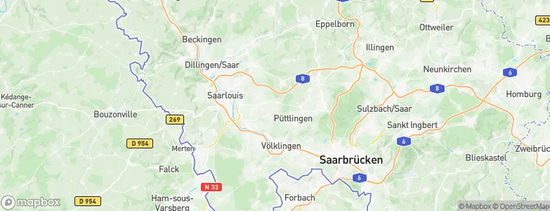 Schwalbach, Germany Map