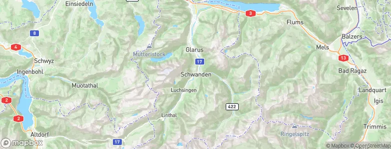 Schwanden, Switzerland Map