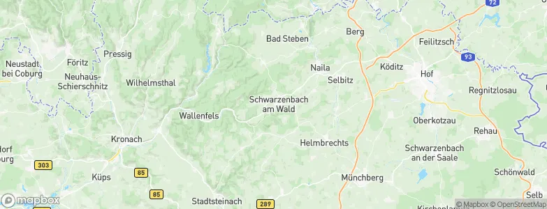 Schwarzenbach am Wald, Germany Map