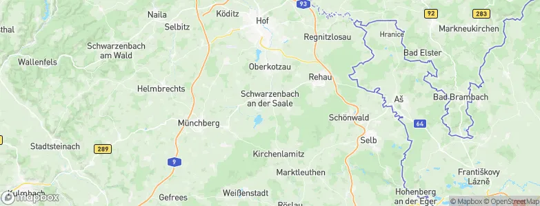 Schwarzenbach an der Saale, Germany Map