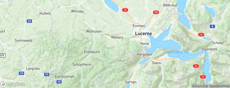 Schwarzenberg, Switzerland Map