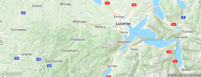 Schwarzenberg, Switzerland Map