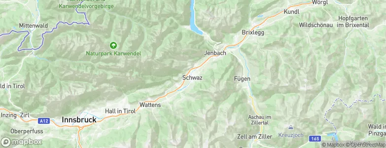 Schwaz, Austria Map