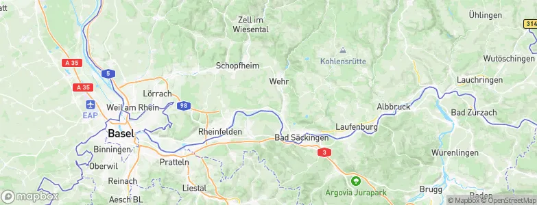 Schwörstadt, Germany Map