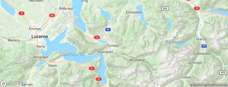 Schwyz, Switzerland Map