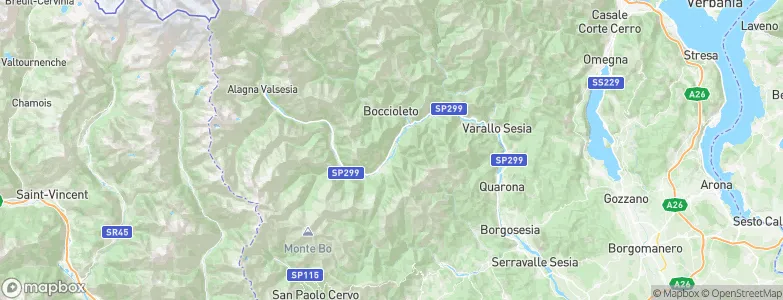 Scopa, Italy Map